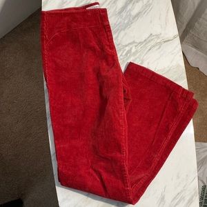 DKNY Vintage Red Corduroy flare pants